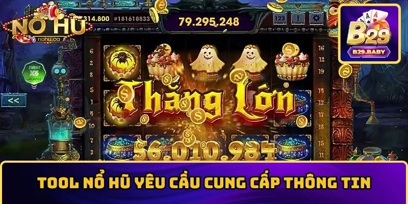 Tool slot yêu cầu cung cấp thông tin 